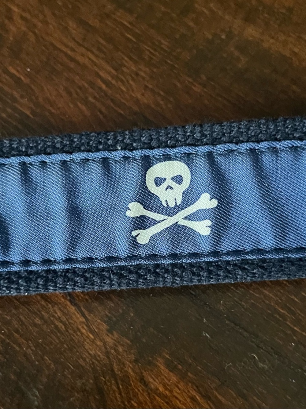 Vineyard Vines Belt Leather Canvas Skulls & Bones Brass 32 Shep & Ian USA Made